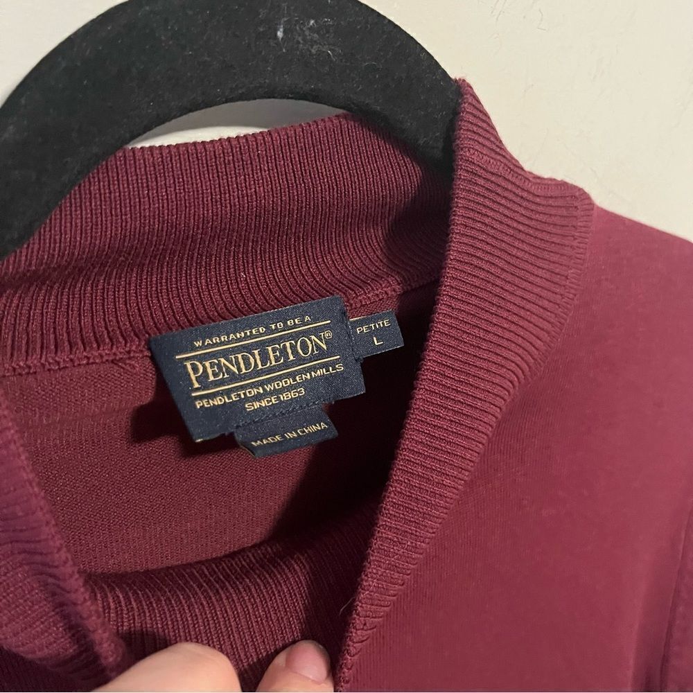 Pendleton Maroon Silk Blend Sweater - image 5